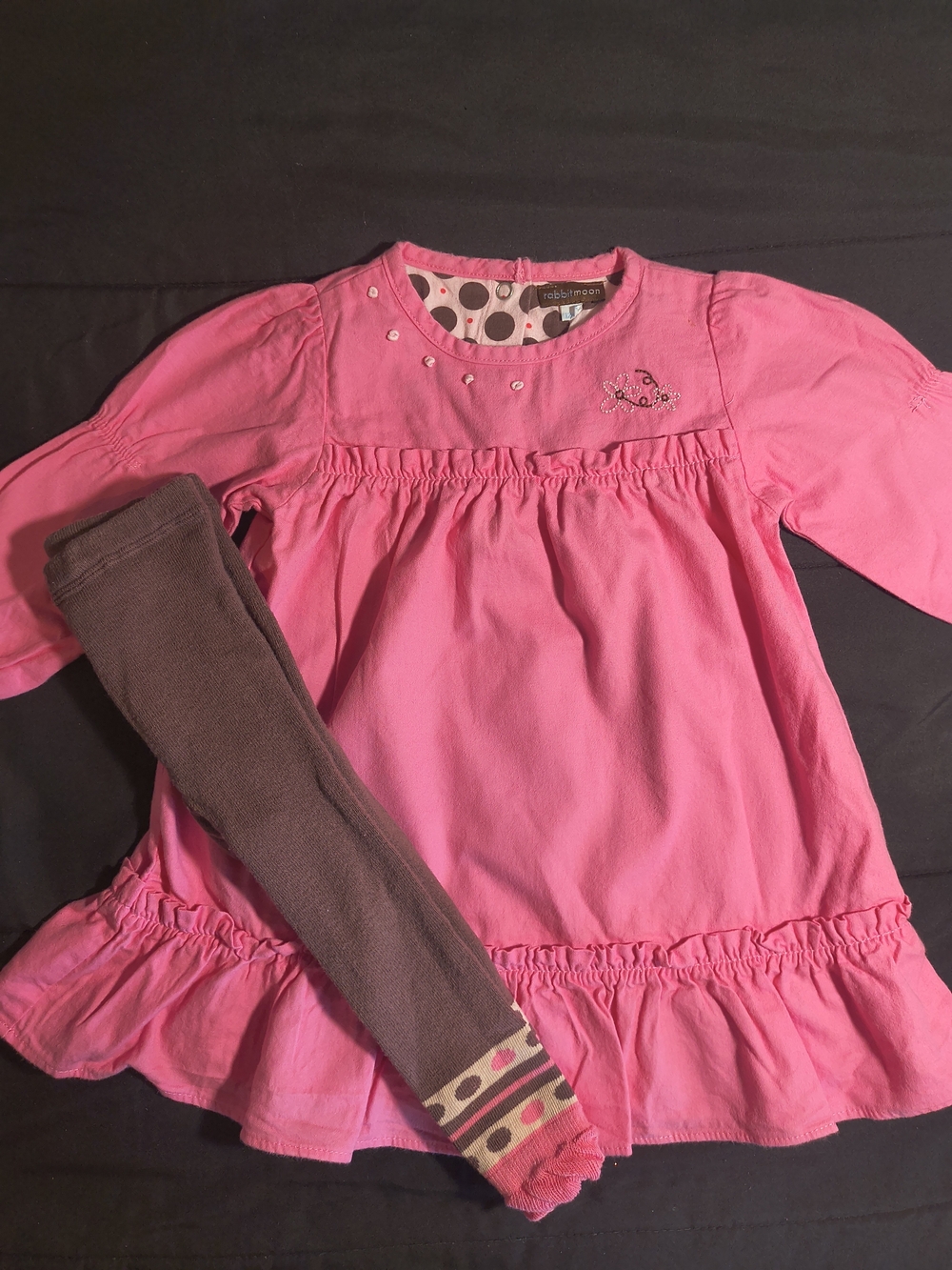 Pink Ruffle Hem Girls' Casual Dress by Children's Place